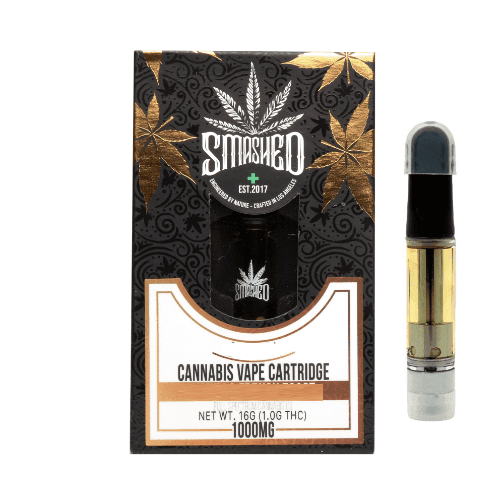smashed-vape-cartridge-1-1 (1) Brighten your day with Super Lemon Haze, now available in a 1g Drip Cart. This zesty Sativa-dominant strain, a blend of Lemon Skunk and Super Silver Haze