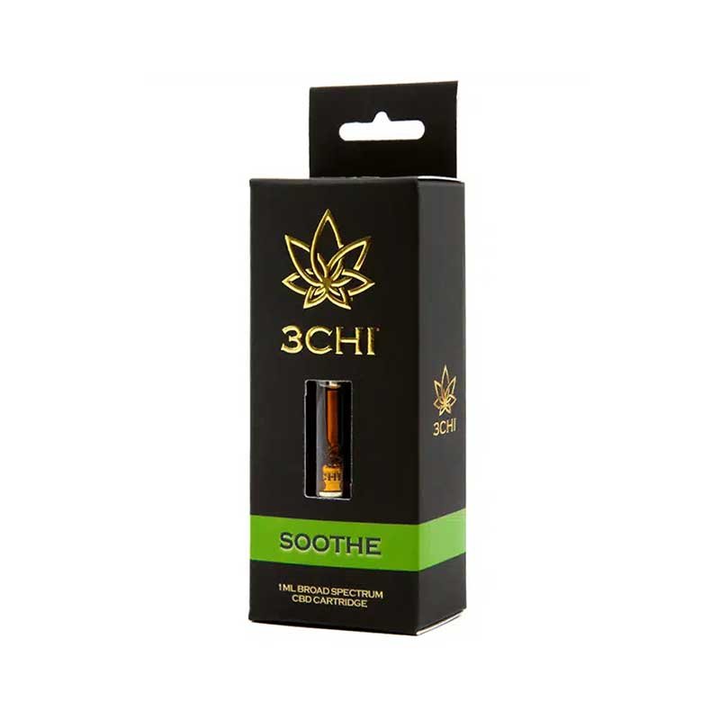 3Chi CBD Vape Cartridge Soothe Blend – calming effects, smooth flavor, and premium CBD. Lab-tested, 510-thread compatible, ready to relax